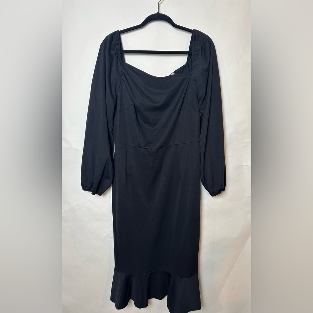 Elegant Black Long Sleeve Dress